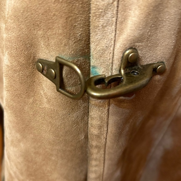 Micheal Kors Leather Coat Womens size large Tan color - Picture 6 of 16